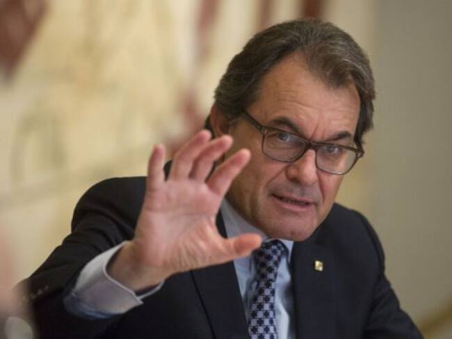 El presidente Artur Mas con sus consejeros en el Palau de la Generalitat