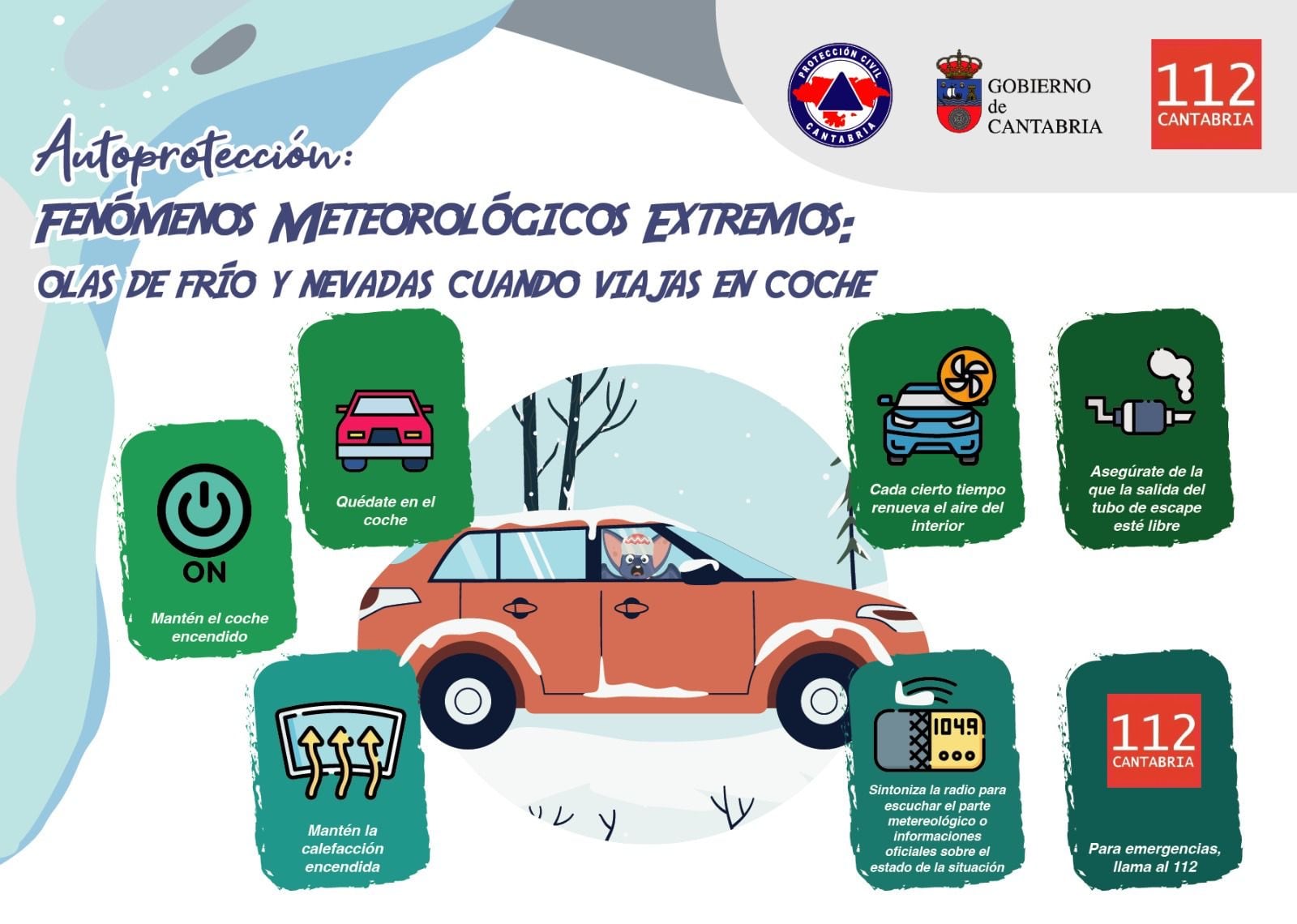 Recomendaciones del 112 Cantabria ante la llegada de la borrasca Francis.