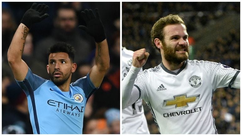 Agüero y Mata fueron dos de los goleadores en los duelos de los de Manchester