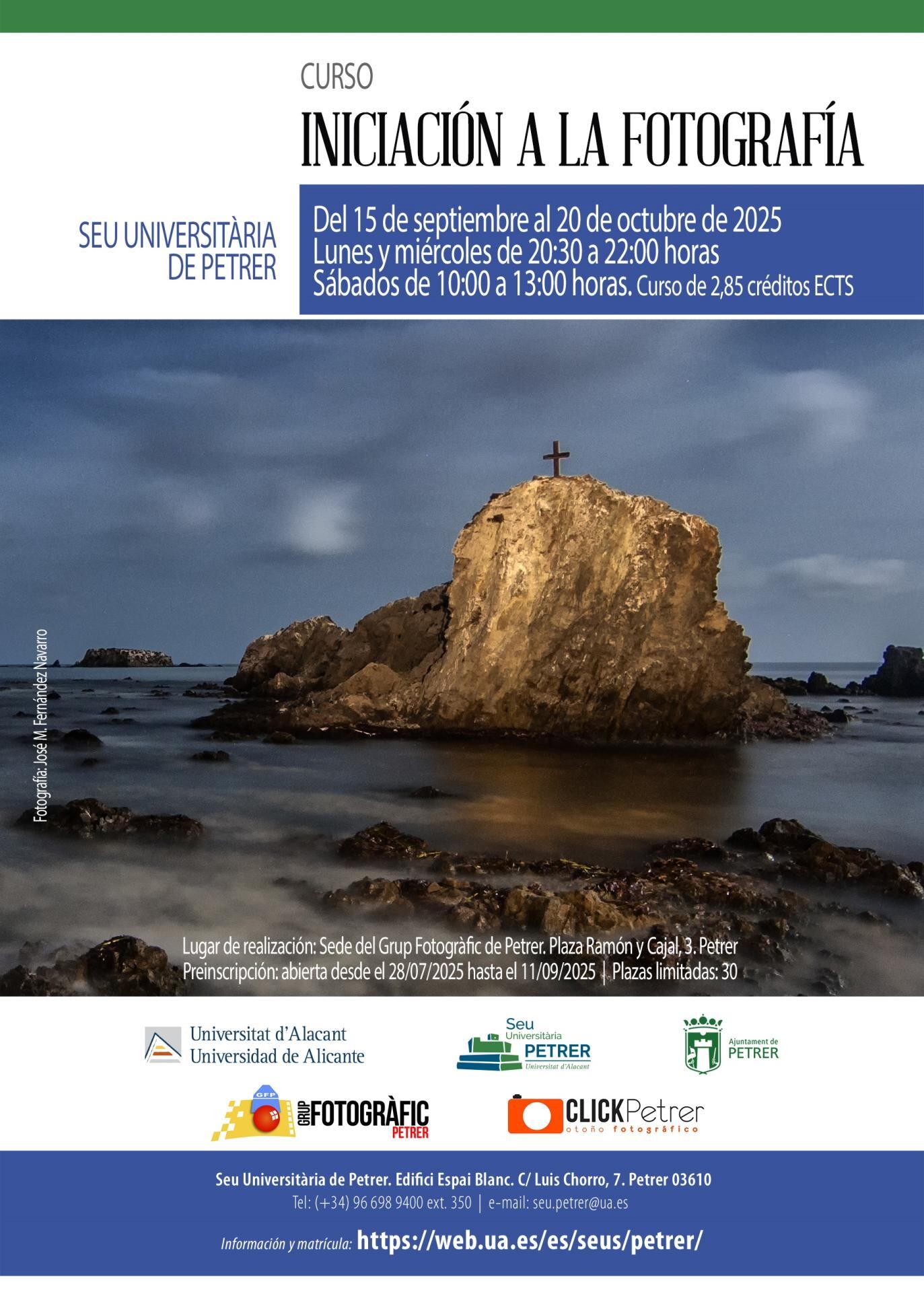 Curso de iniciación a la fotografía en Petrer