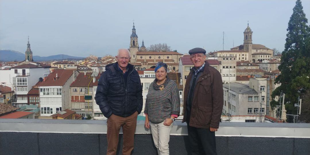 Daniel Fernández, Olga López de Armentia y Jaime Bobadilla del Banco de Alimentos de Álava.