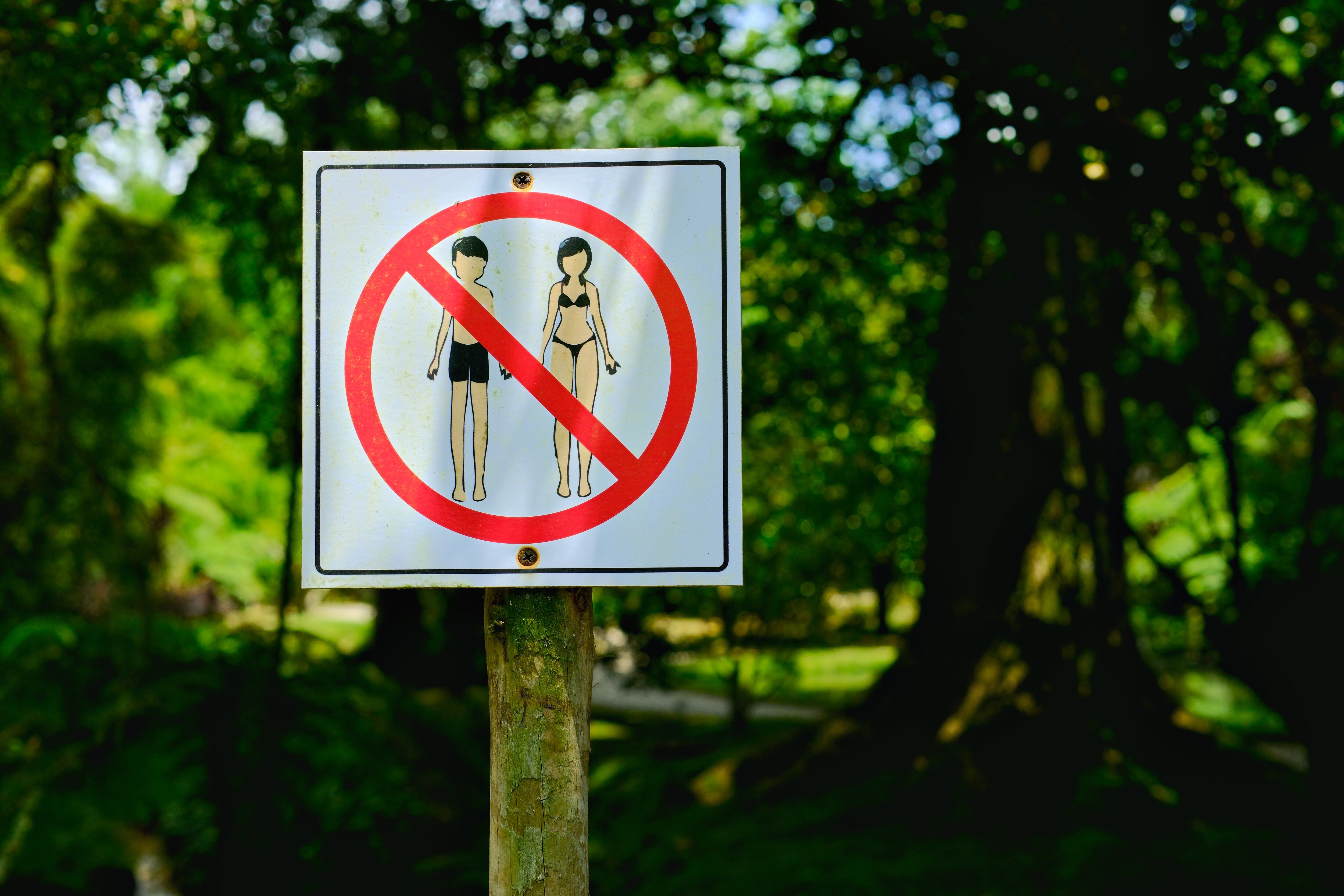 Imagen de stock sobre una prohibición para personas