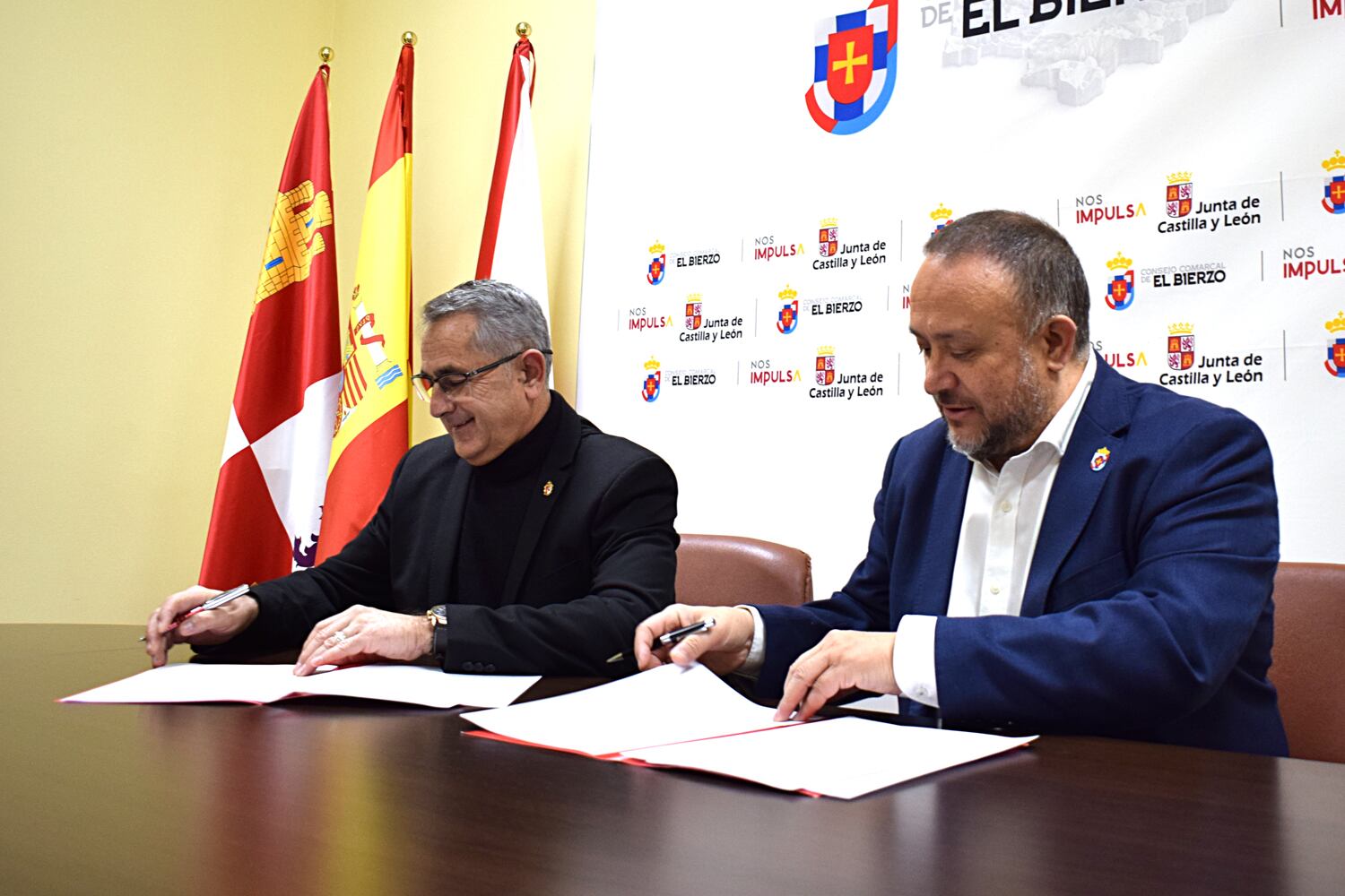 El alcalde de La Unión (Murcia) y el presidente del Consejo Comarcal del Bierzo renuevan el convenio de colaboración