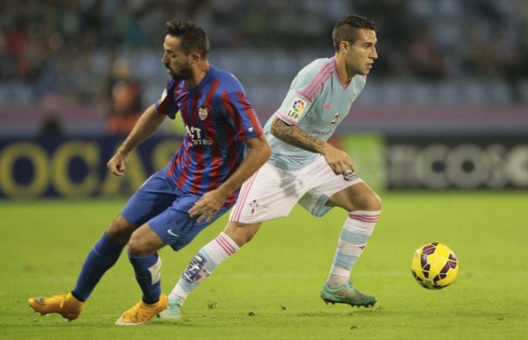 Morales en un partido ante el Celta