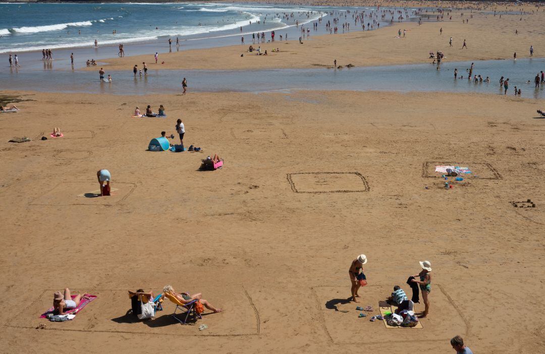 Playa de San Lorenzo en Gijón.