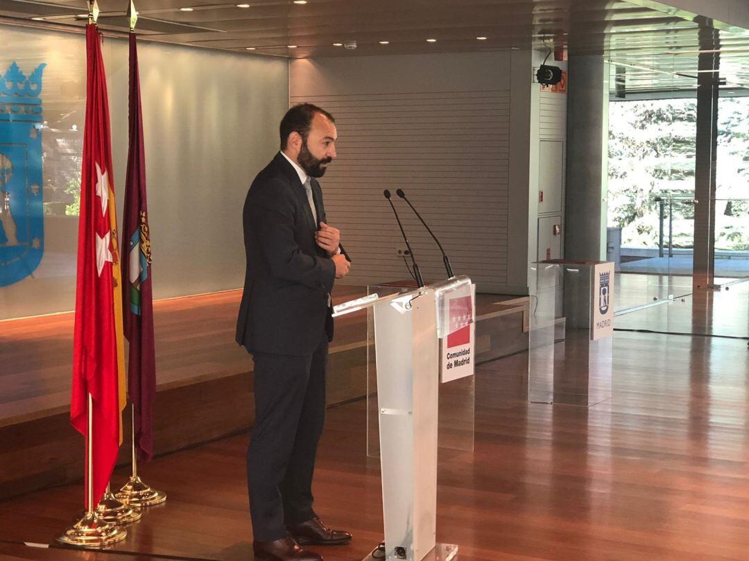 Manuel Giménez, consejero de Economía, Empleo y Competitividad de la Comunidad de Madrid.