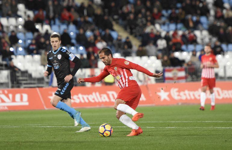 Verza en el partido contra el Lugo.