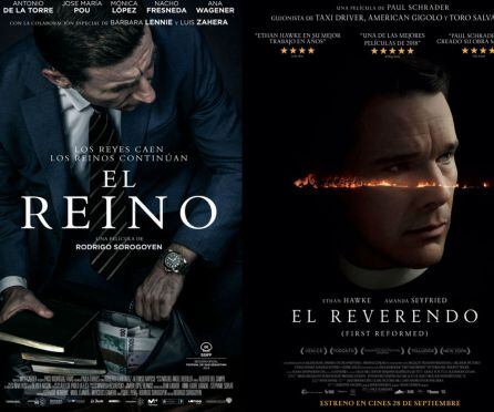 carteles de &quot;El reino&quot; y &quot;El reverendo&quot;