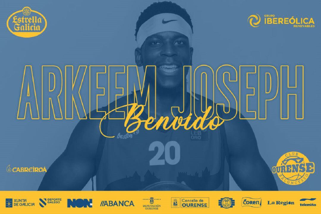 Arkeem Joseph, nuevo jugador del Club Ourense Baloncesto