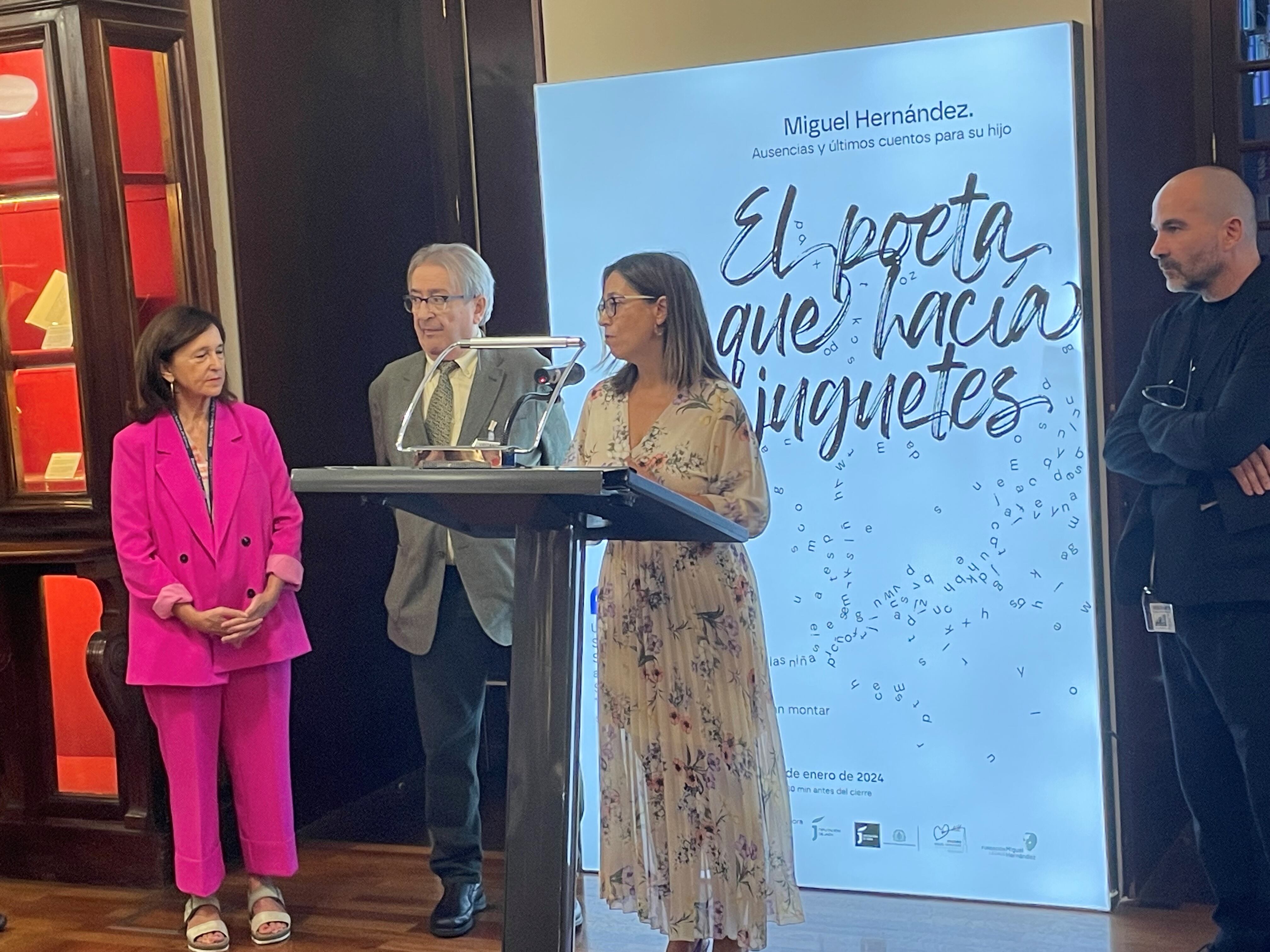 Inauguración de la Exposición de Miguel Hernández en la Biblioteca Nacional