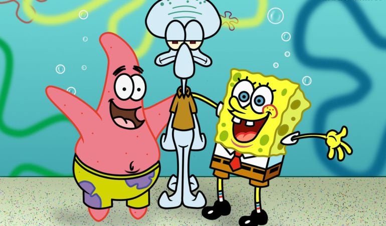 Varios personajes de la serie infantil &#039;Bob Esponja&#039;.