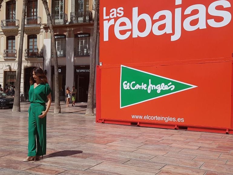 La modelo y actriz Jose Toledo durante la presentación de la campaña en Málaga capital 