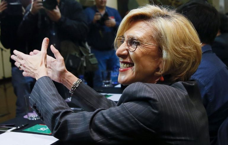 Rosa Díez, dirigente de UPyD, durante la reunión del Consejo Político extraordinario