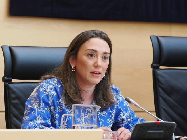 La consejera de Movilidad y Transformación Digital, María González Corral, informa a las Cortes sobre el grado de cumplimiento de los objetivos de su departamento para la legislatura