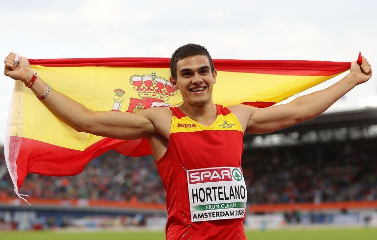 Bruno Hortelano, durante el Europeo en Ámsterdam donde se proclamó campeón.