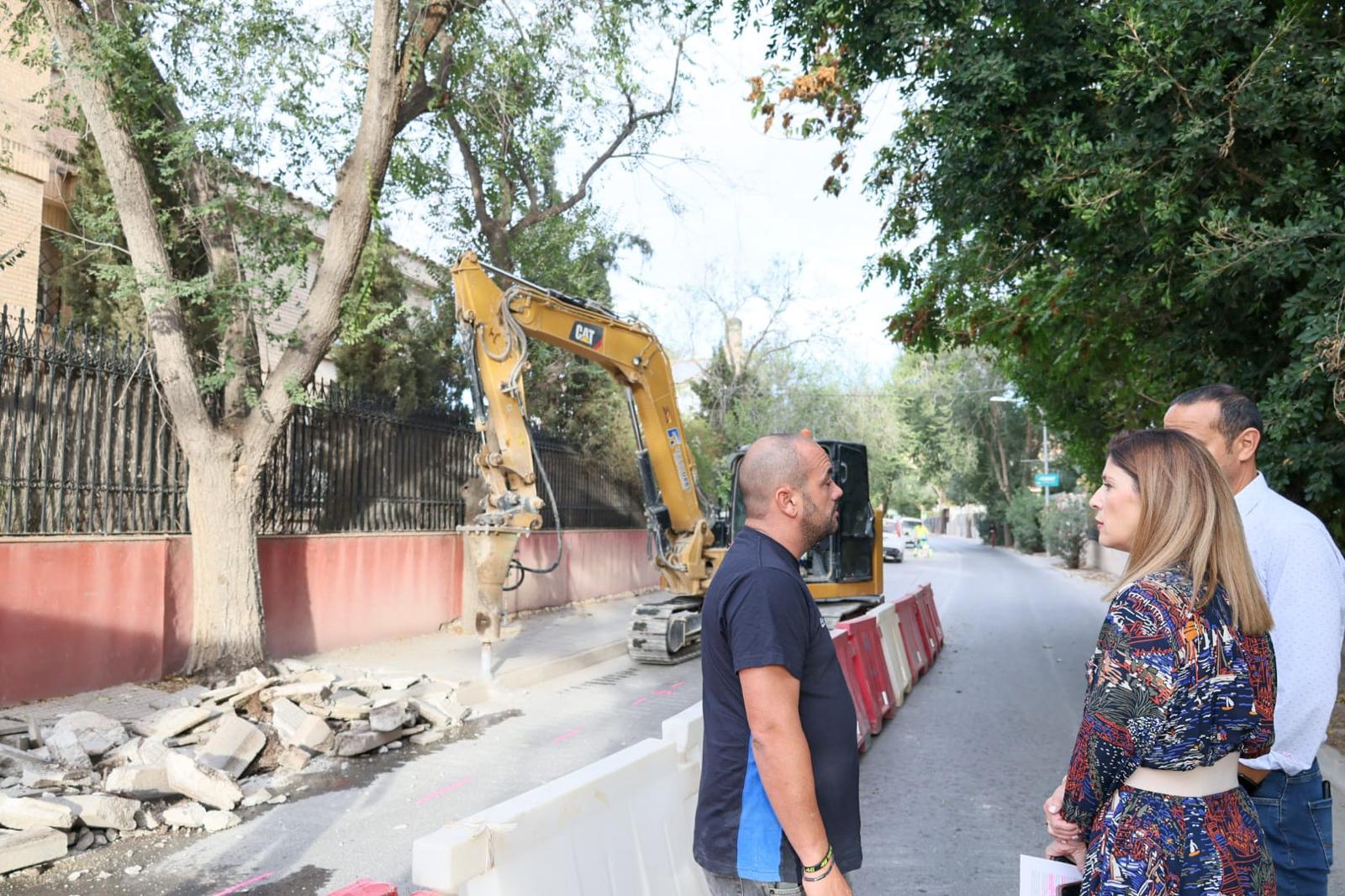 Obras en la Alameda Rafael Méndez de Lorca