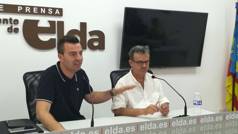 El concejal, Fernando Gómez y el técnico, Raimundo Martínez 