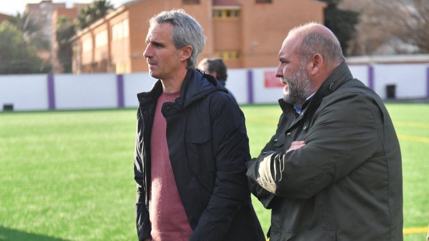 Sivori y Manuel Sánchez Breis, miembros del FC Cartagena.