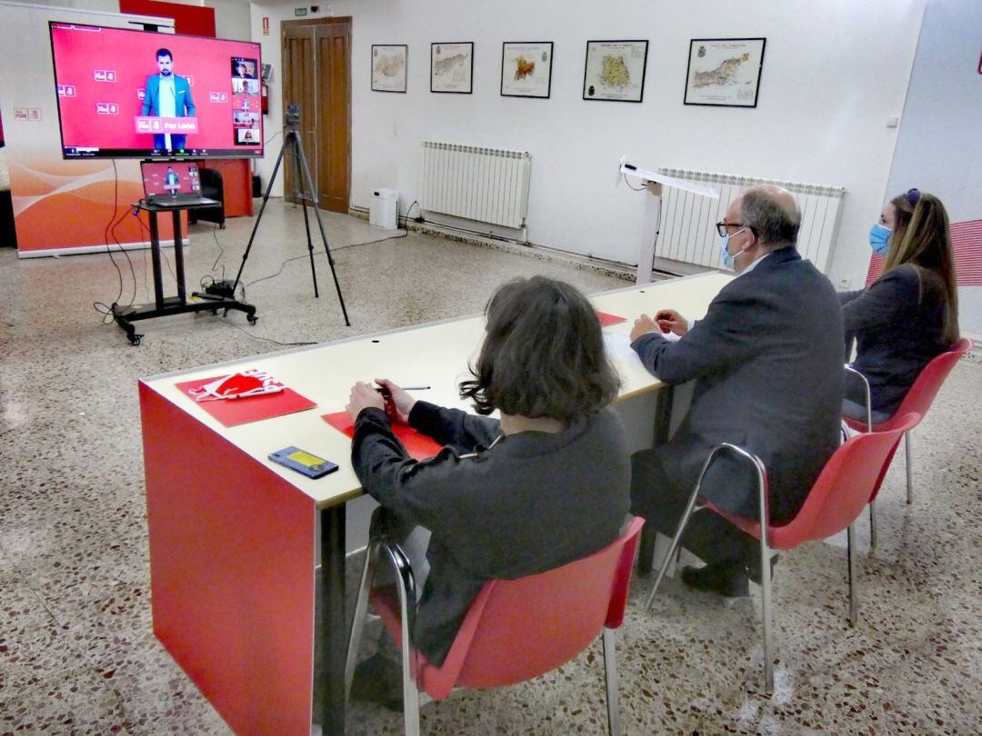 Tudanca, durante su intervención en el Comité Provincial de Avila