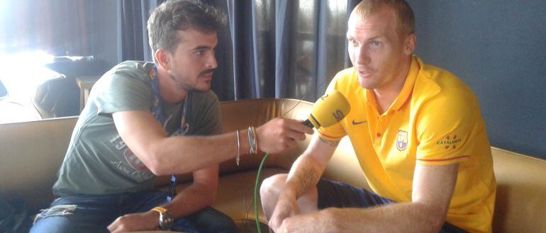 Adriá Albets, junto a Jeremy Mathieu en Washington