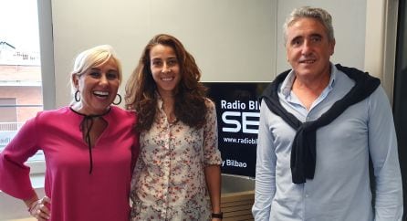 María Tato, Ainhoa Tirapu y Joseba Agirre en nuestro estudio de Hoy por Hoy Bilbao