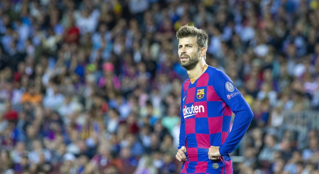 Gerard Piqué, en un partido del FC Barcelona.