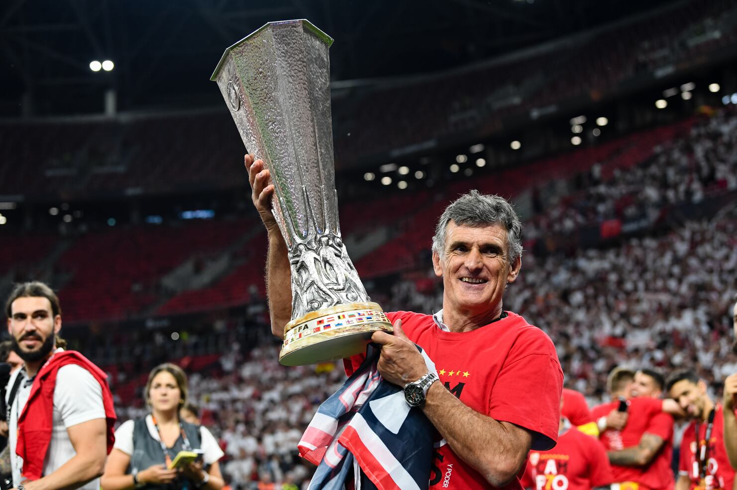 Mendilibar celebra la Europa League