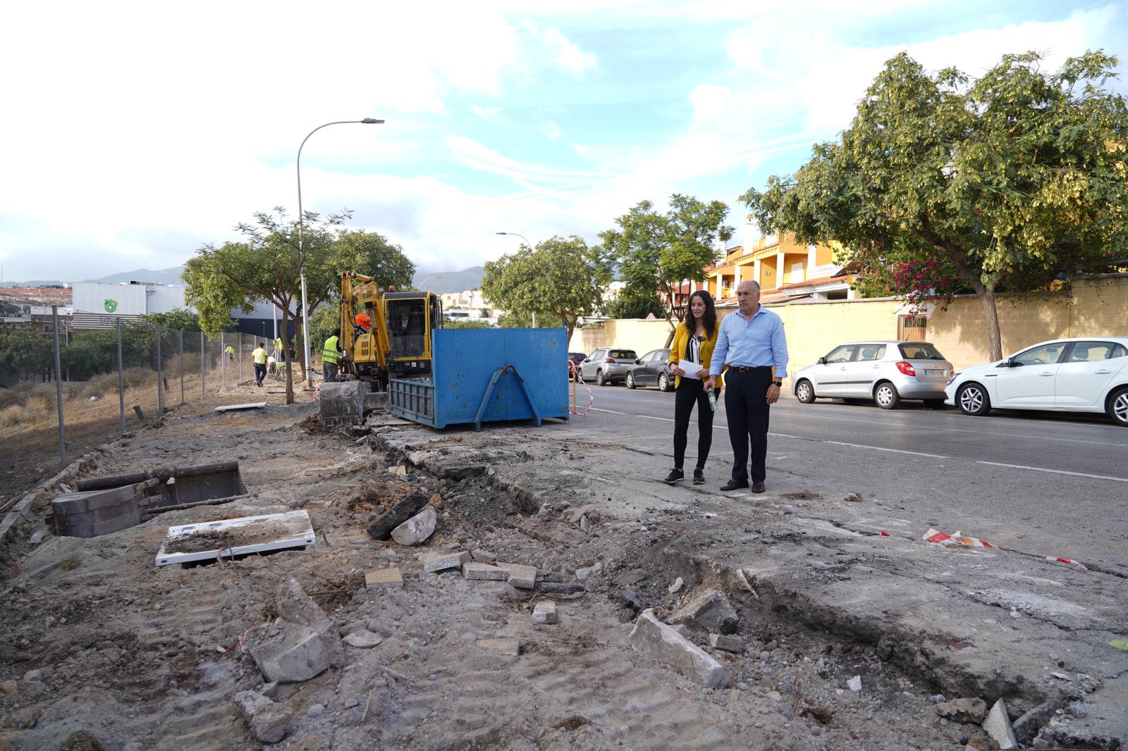 Rodríguez y Landaluce en una visita a San Bernabé