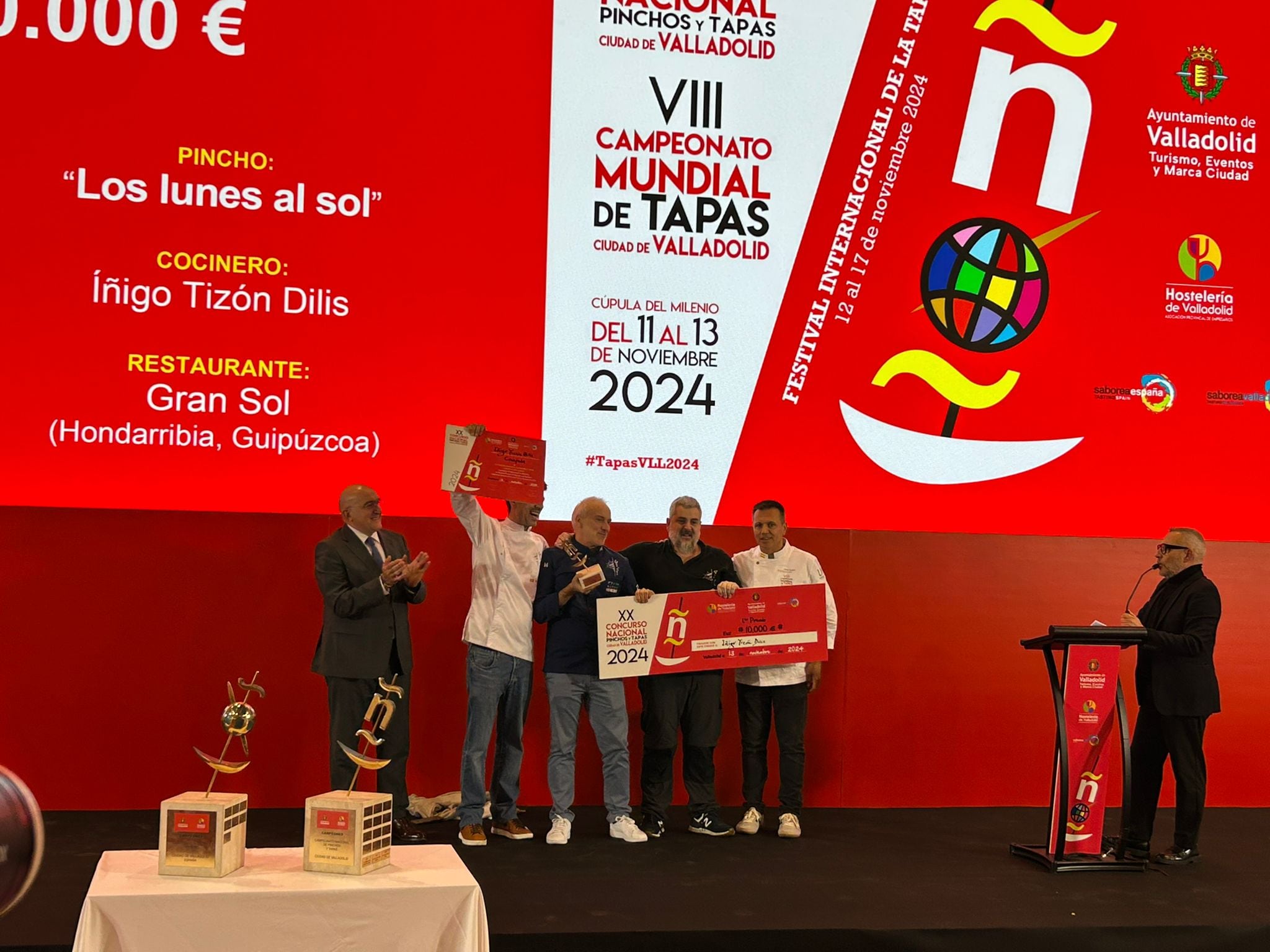 Ganadores del XX Concurso Nacional de Pinchos y Tapas y el VIII Campeonato Mundial de Tapas Ciudad de Valladolid