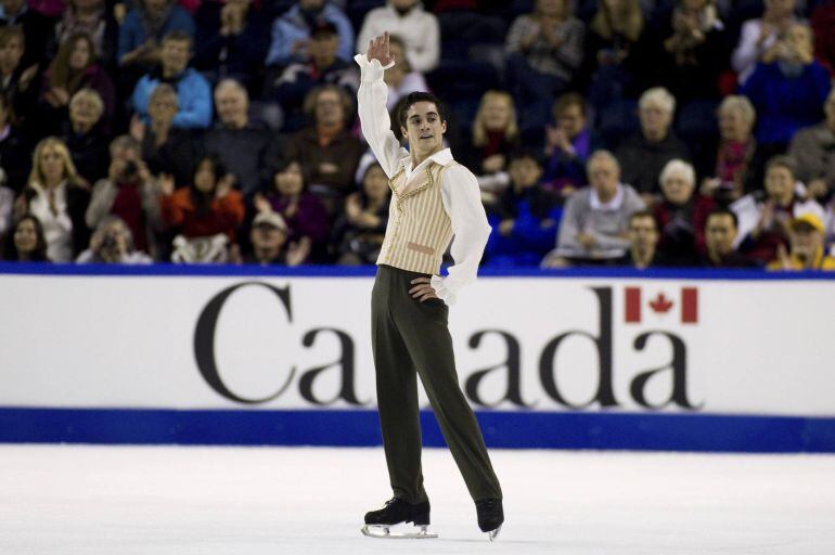 Spain&#039;s Javier Fernandez performs during the men&#039;s free program during the 2014 Skate Canada International in Kelowna, British Columbia November 1, 2014.   REUTERS/Ben Nelms  (CANADA - Tags: SPORT FIGURE SKATING)