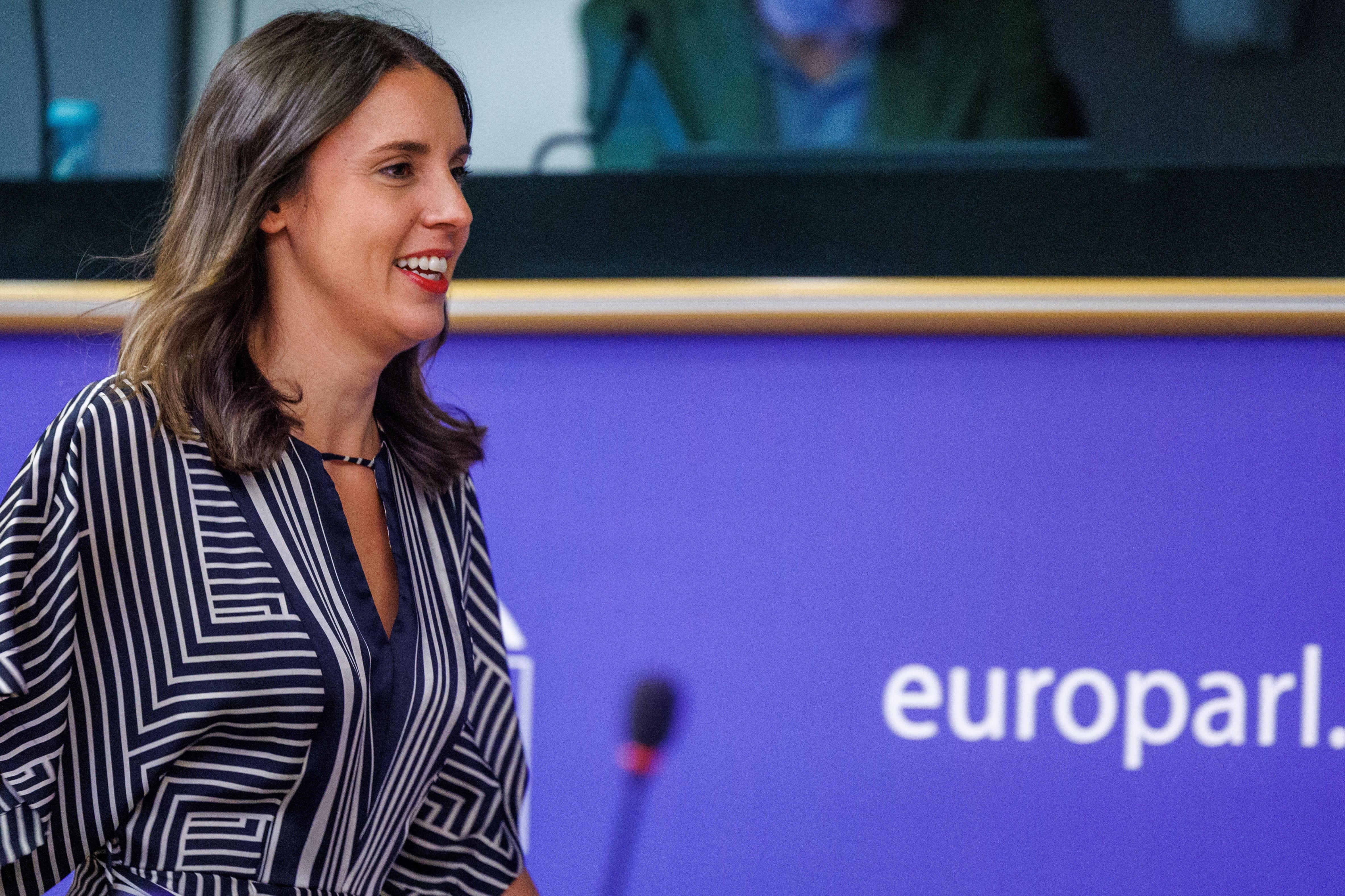 La eurodiputada de Podemos, Irene Montero.  EFE/EPA/OLIVIER MATTHYS