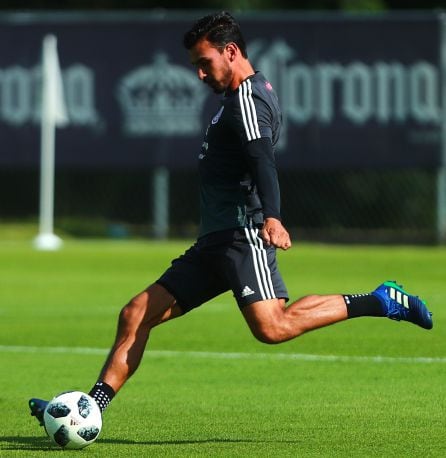 Alanís durante un entrenamiento este jueves en el CAR