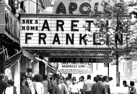 Cartel anunciado la vuelta a Nueva York de Aretha Franklin