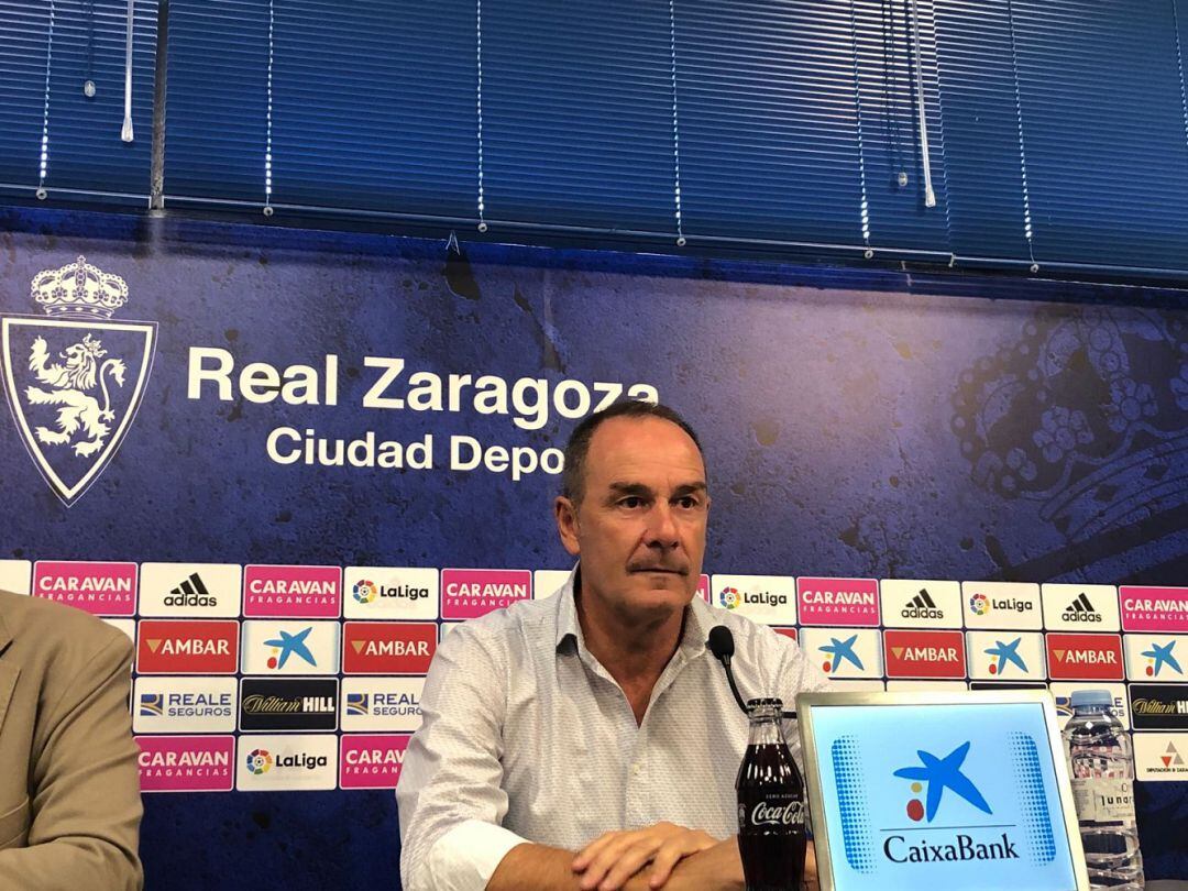 Víctor Fernández en la rueda de prensa previa al partido contra el Extremadura