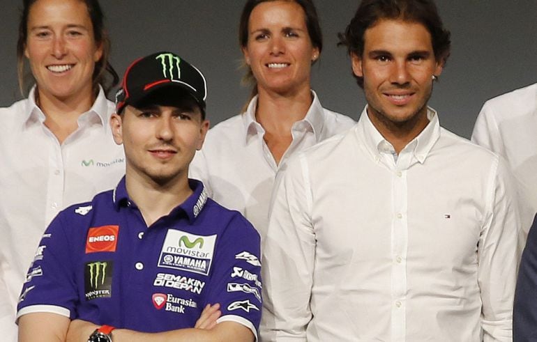 Jorge Lorenzo y Rada Nadal durante el acto anual del programa de becas Podium