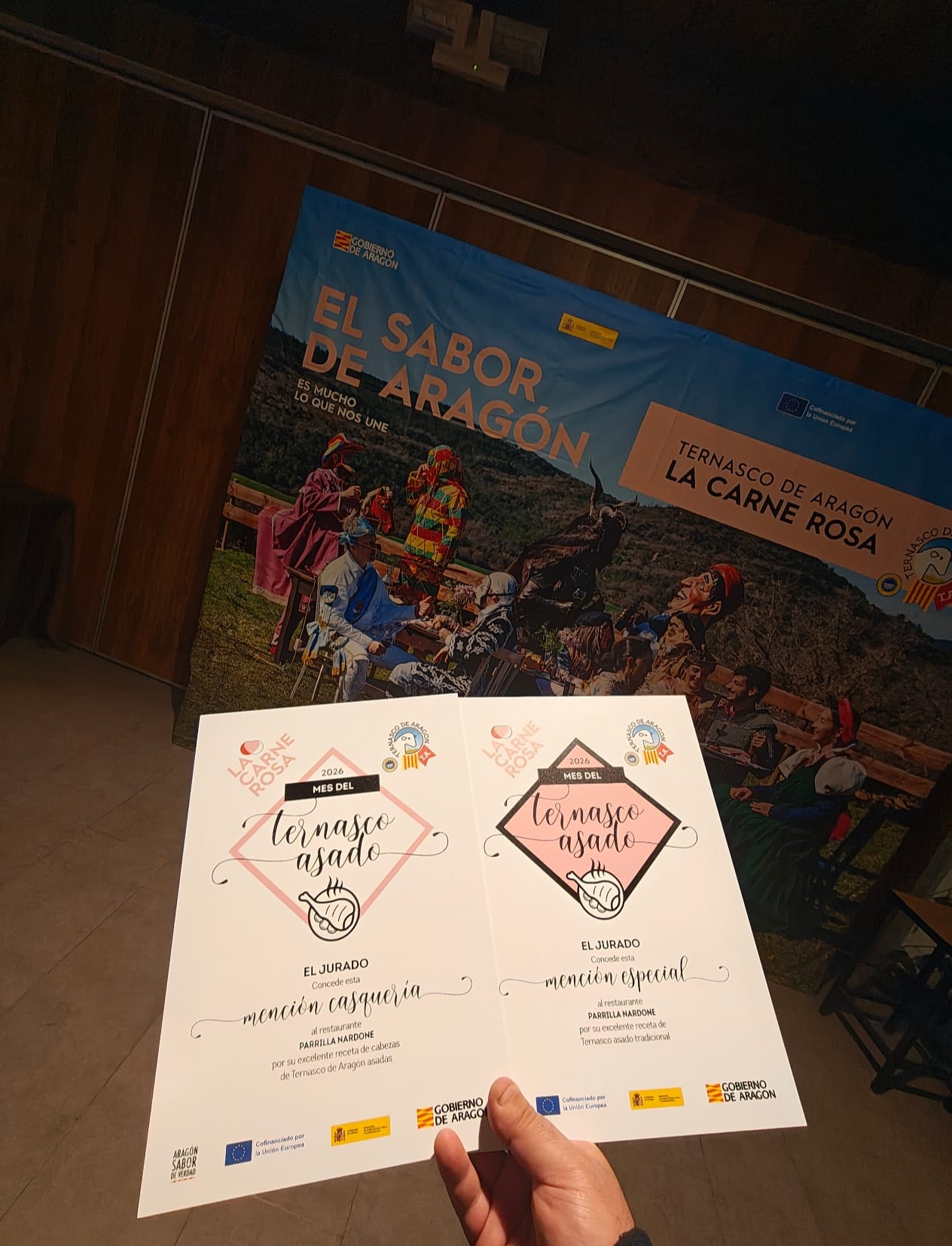 La Parrilla Nardone de Luesia celebra el reconocimiento de El Ternasco de Aragón