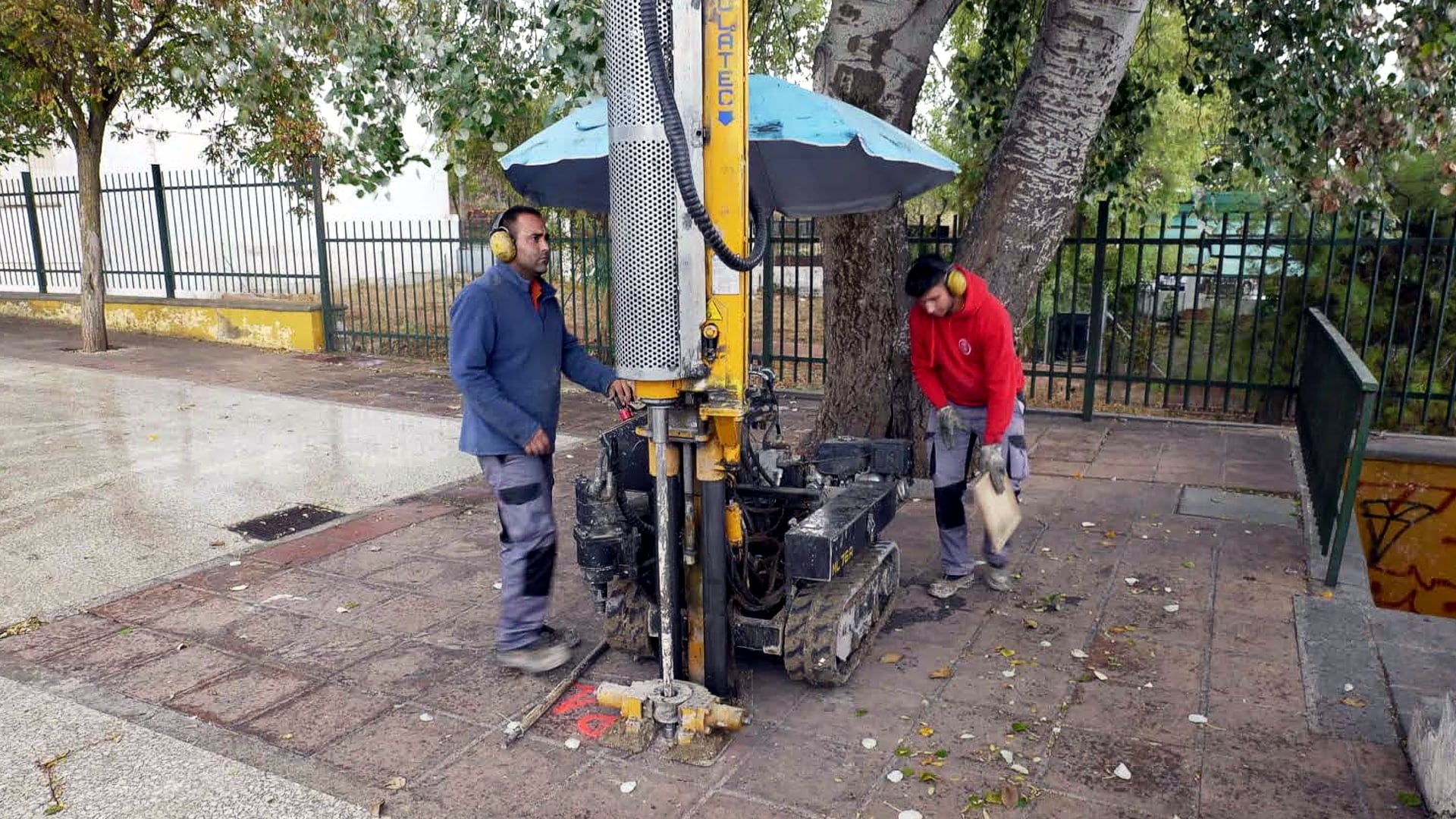 Trabajos previos en los terrenos donde se proyecta el futuro parking municipal de Archidona