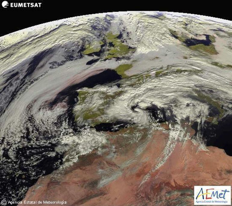 GRA076. MADRID, 30/11/2014.- Imagen tomada por el satélite Meteosat para la Agencia Estatal de Meteorología 