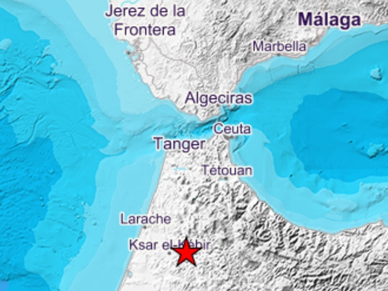 Epicentro del terremoto en Marruecos