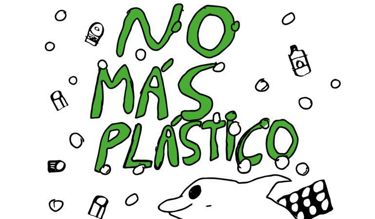 Cartel de la campaña &#039;No más plásticos&#039;