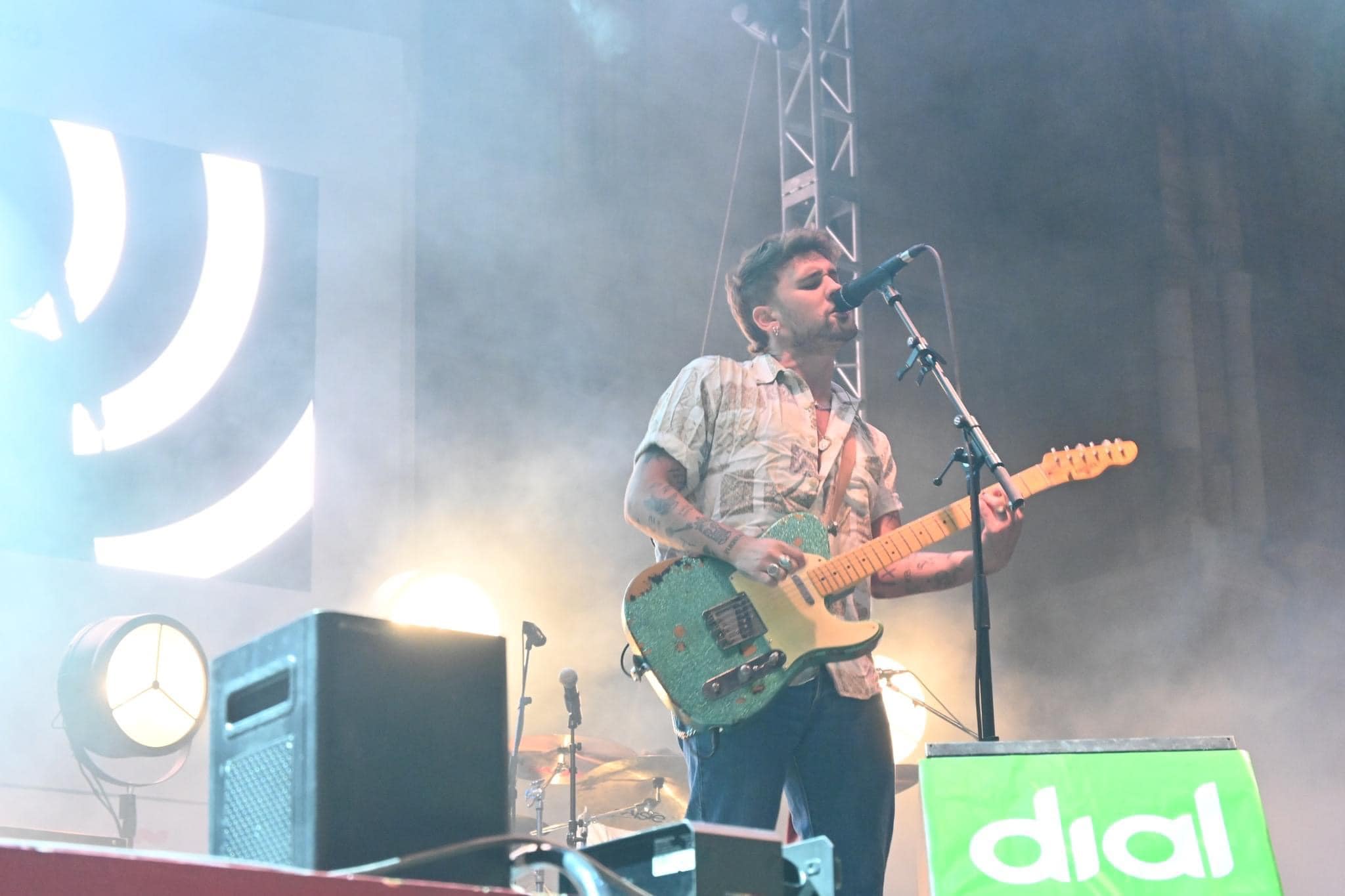 Imagen del cantante Dani Fernández, durante su concierto en las Fiestas del Vino de Valdepeñas (Ciudad Real)