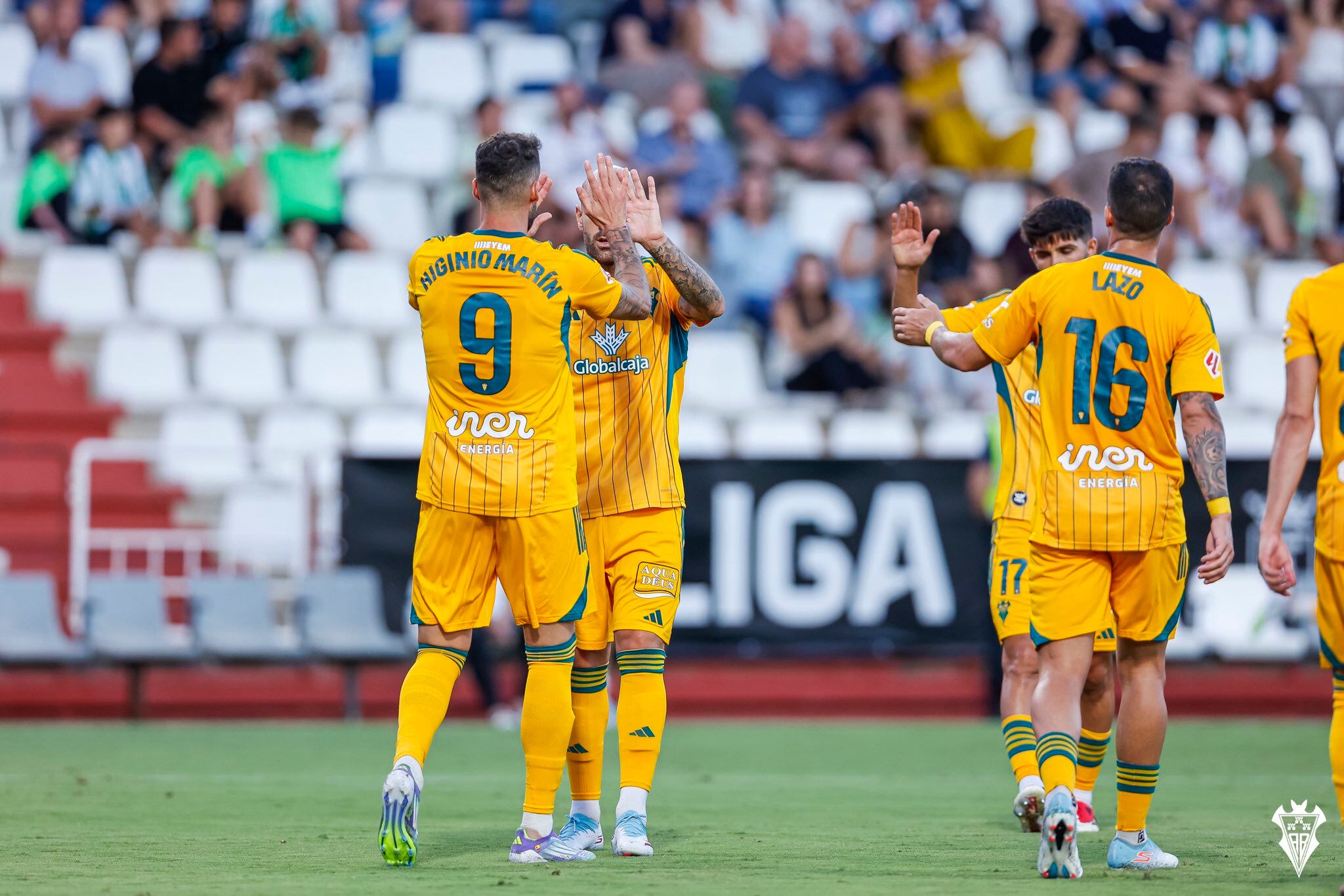 Higinio Marín celebrando un gol / Albacete Balompié