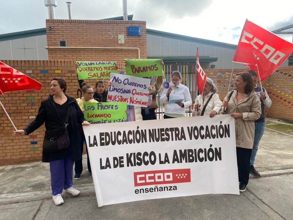 Imagen de archivo de una de las concentraciones de trabajadoras de Kidsco en la EI Rosa Caramelo de Leganés