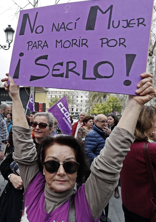 Pancarta en Sevilla.