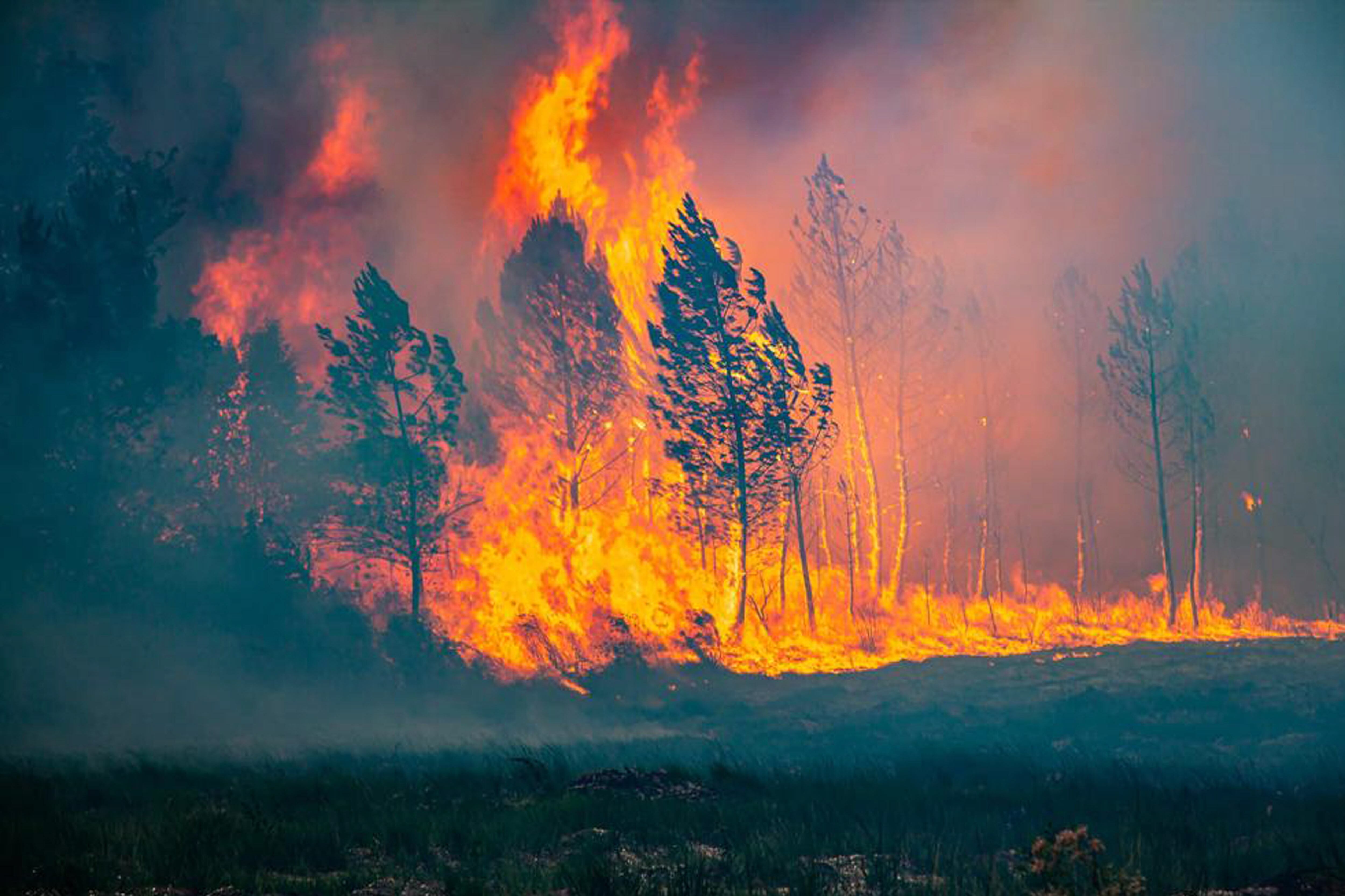 Incendio cerca de Burdeos