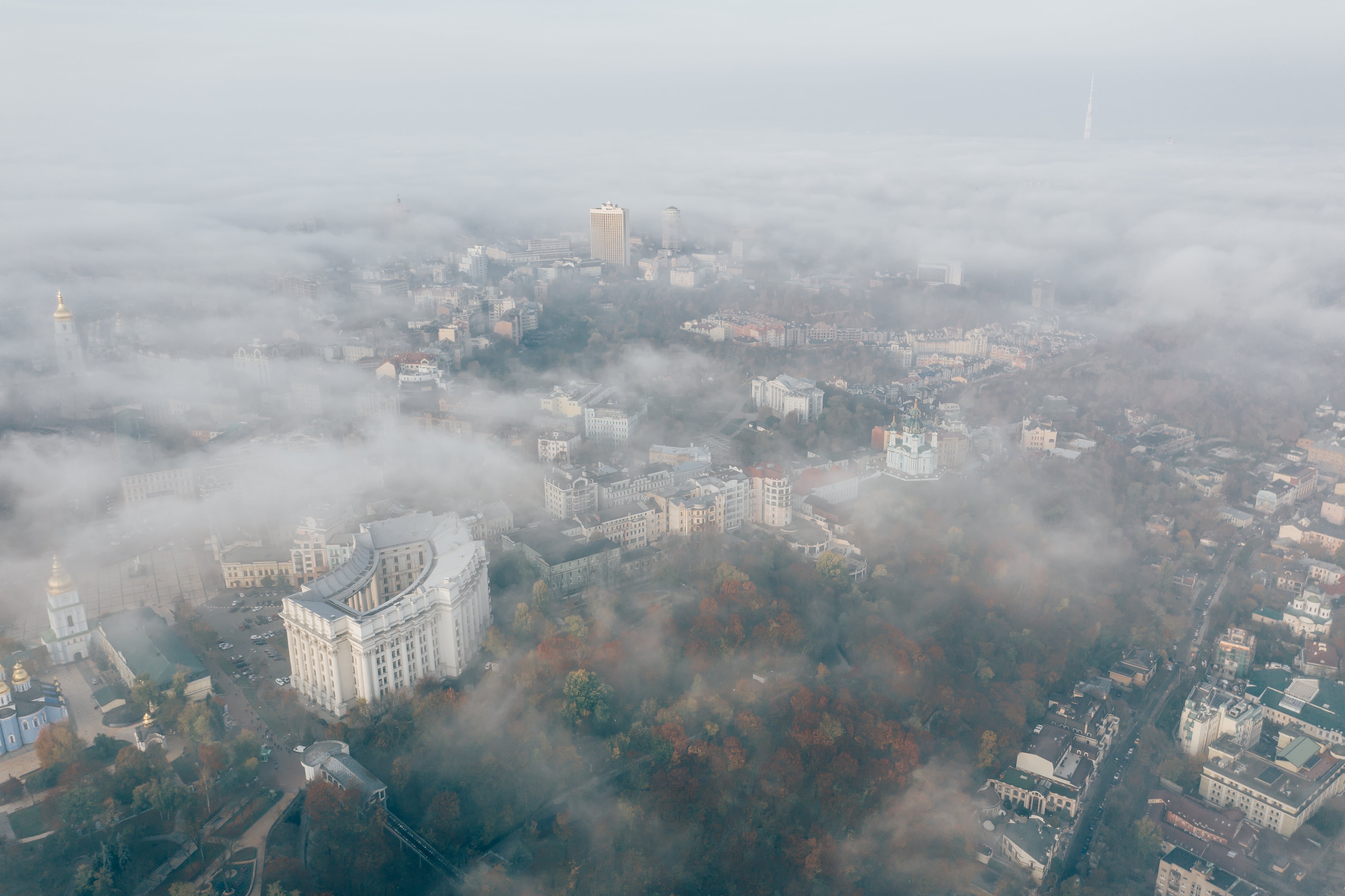 Ciudad vista desde el aire.