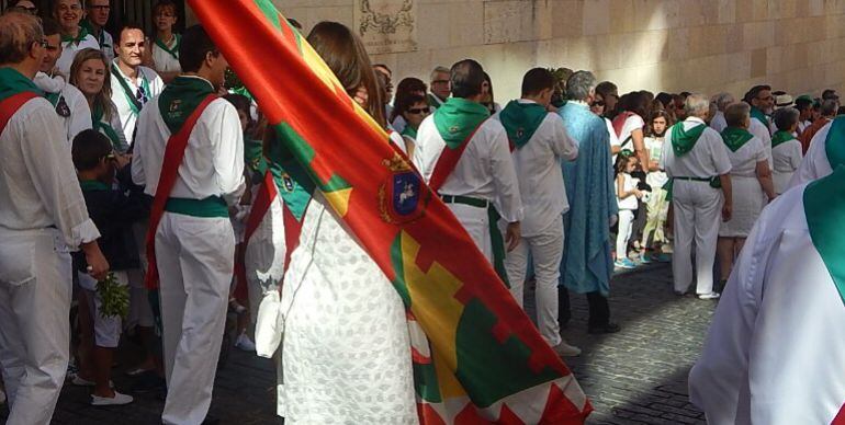 Representación del Ayuntamiento de Huesca en la procesión religiosa de San Lorenzo