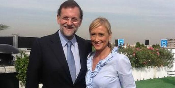 Cristina Cifuentes junto al Presidente del PP, Mariano Rajoy