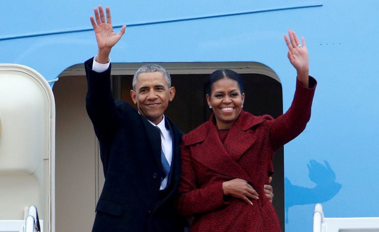 Los Obama en una foto de archivo del 20 de enero de 2017  