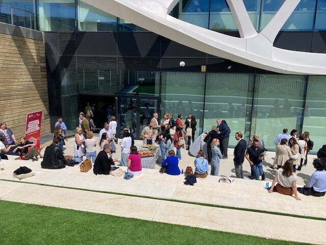 Asistentes al Congreso anual e internacional de la Plataforma Textil Europea en Aitex (Alcoy)